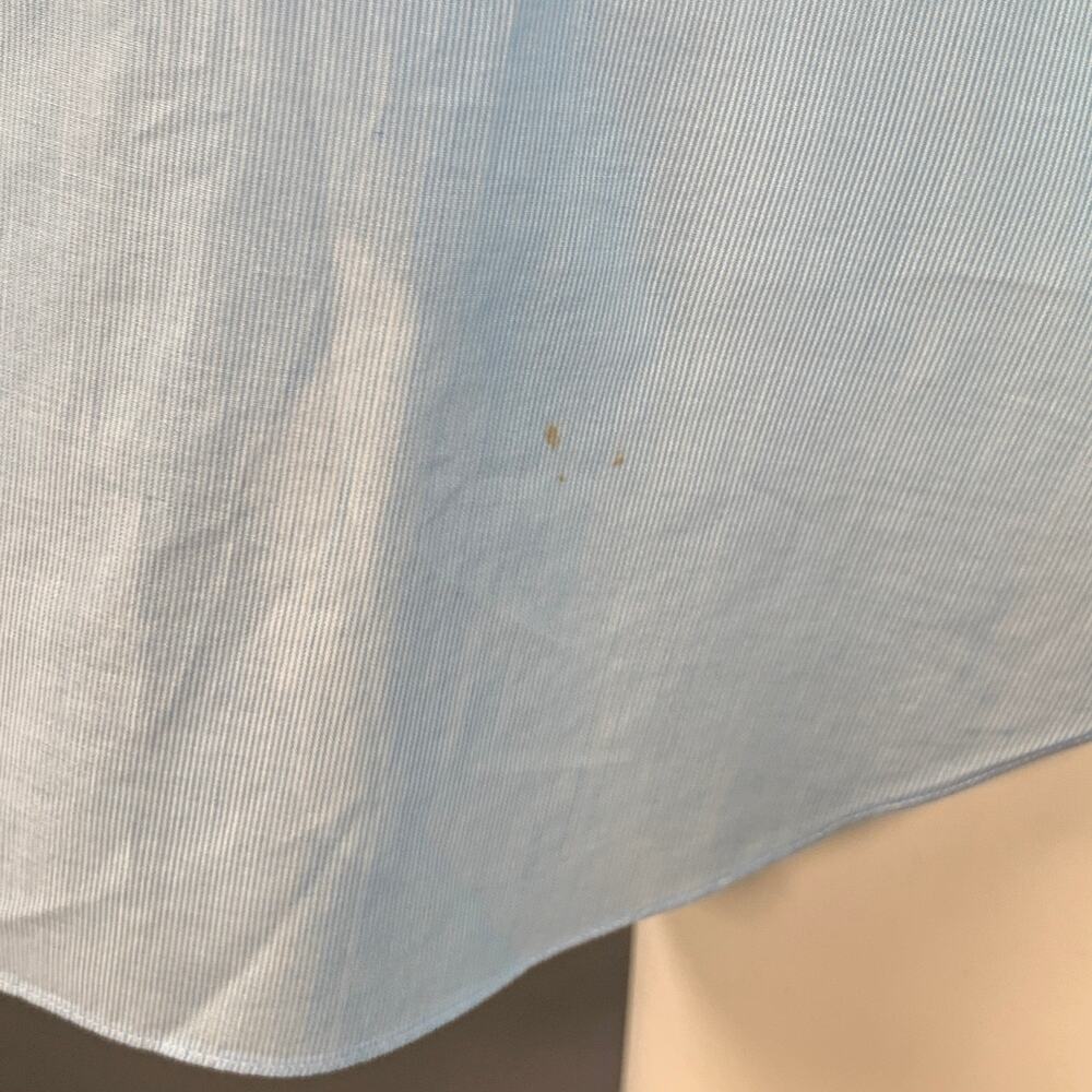 ISAIA Size S Blue White Stripe Cotton Spread Collar Long Sleeve Shirt - Picture 5 of 7